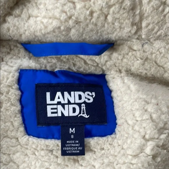 Lands' End Kids Blue Puffer Jacket - Picture 3 of 8